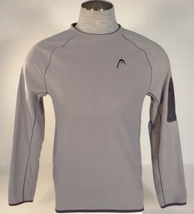 Head Gray Crew Neck Fleece Pullover Shirt Mens NWT - Picture 1 of 5