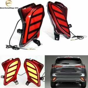 US LED Rear Bumper Fog Lights Brake Turn Lamps For Toyota Highlander 2020 2021 - Picture 1 of 7