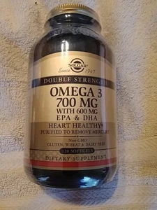 Double Strength Omega-3 700 Mg, 120 Softgels - Fish Oil Supplement - Support for - Picture 1 of 4