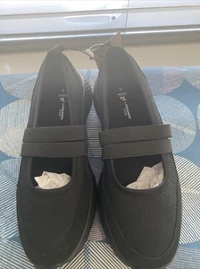 Tu Women Black Strap Ballerina Shoes Size 5 BNWT - Picture 1 of 12