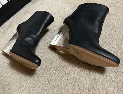 Maison Martin Margiela x H&M Black Plexiglass Wedge Ankle Boots US 5, EU 36 - Image 1 of 4