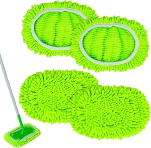 Pastiglie scopa in microfibra riutilizzabili compatibili con spazzatrice Swiffer confezione da 4 spazzatrici a secco - Foto 1 di 12