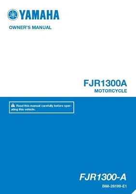 Libro manual del propietario Yamaha 2018 FJR1300A Foto 1 de 4