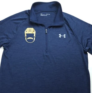 Small NOTRE DAME HOCKEY TEAM ISSUED UNDER ARMOUR PULLOVER 1/4 ZIP - Picture 1 of 5