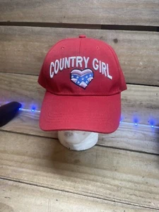 Baseball Cap for Ladies  Country Girl Hat Flag Caps Trucker Red Pink Osfa - Picture 1 of 6