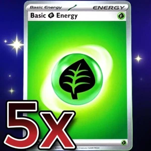 Energía Básica - Hierba - Juego de cartas coleccionables Pokémon Escarlata y Violeta #001 - Juego de 5 - Imagen 1 de 5