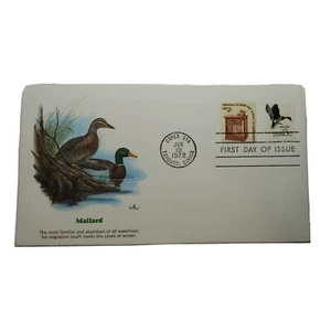 #1757 FDC 1978 Fleetwood M269 CAPEX Wildlife of the Wilderness - Mallard Duck - Picture 1 of 5