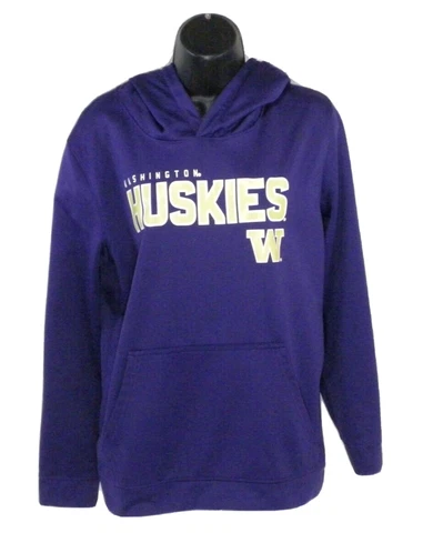Washington Huskies Womens Athletic Hoodie Sweatshirt XL Purple Pullover Hooded Cover