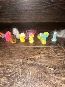 Vintage My Little Pony G1 Petite Ponies Lot of 5 Minifigures Ponies Blue Pink - Picture 1 of 10