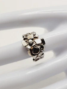 Anello con pepite in argento sterling 925 misura 6, 7,27 grammi - Foto 1 di 8
