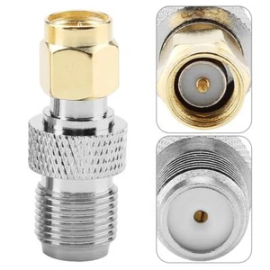 2stk RF-Koaxialadapter, SMA-Stecker auf F-Buchse, gerader Kopplungsanschluss - Bild 1 von 10