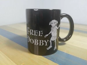 Harry Potter Free Dobby The House Elf Black Coffee Mug Warner Brothers  - Picture 1 of 3