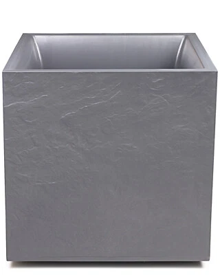 Ondis24 Pflanzkübel Blumenkübel Vulkan Blumentopf Pflanztopf Schieferoptik grau - Bild 1 von 4