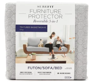 Sure Fit Reversible 3-in-1 Armless Sofa Furniture Cover farmhouse washable - Picture 1 of 3