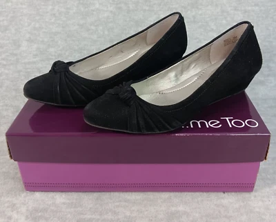 Me Too туфли на танкетке каблук черная замша кожаный насос без шнуровки Haven 14 женщин 9 М - Изображение 1 из 4