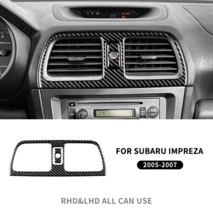 Center Air Vent Frame Cover Black Carbon Fiber For Subaru Impreza 2005-2007 - Bild 1 von 8