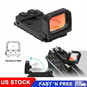 Folding Flip Up Red Dot Sight Holographic Reflex Sight RMR For Glock MOS Pistol - Picture 1 of 12