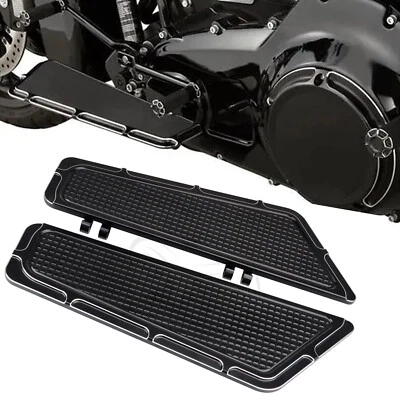 Black Driver Stretched Floorboard For Harley Street Electra Tour Glide Softail - Image 1 of 4