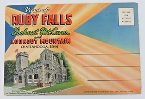 Vintage Views of Ruby Falls Chattanooga, Tennessee Postcard Foldout - Picture 1 of 5