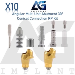 10 Angular Multi Unit Abut ment 30° Full Kit Conical Connection RP 2.65mm Hex - Picture 1 of 3