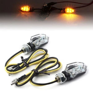 8mm Smoke Blinker LED Turn Signal Amber Indicator Light Lamp Motor Universal - Picture 1 of 12