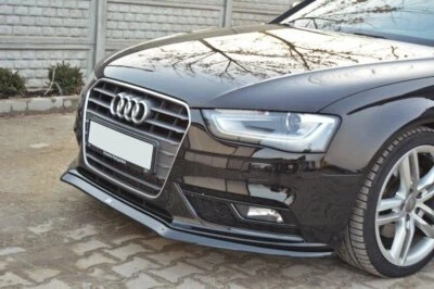 Cup Spoilerlippe Front Ansatz V.2 passend für Audi A4 B8 FL schwarz Hochglanz - Bild 1 von 4