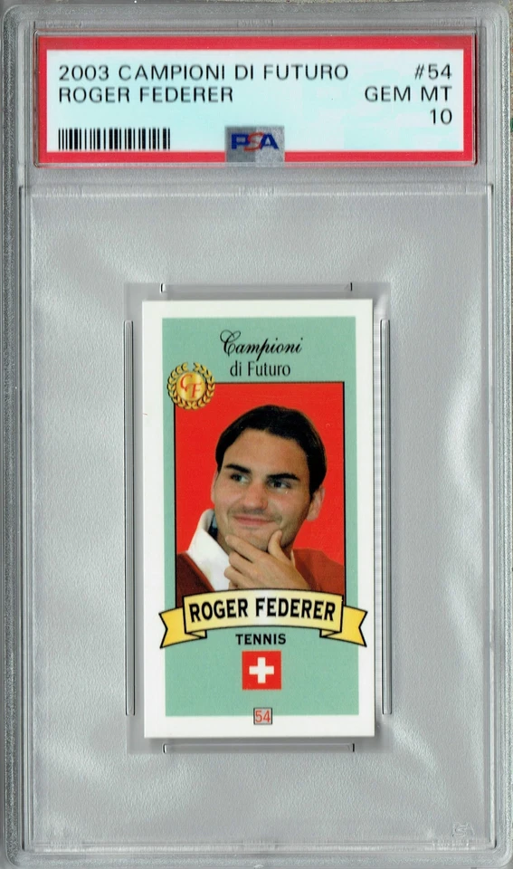 $ PSA 10 GEM-MT Roger Federer 2003 Campioni Di Futuro #54 Rookie Card Red Back - Image 1 of 1