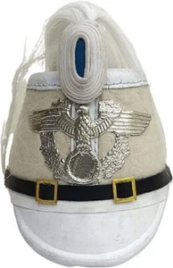 White German Shako Helmet Made of Leather, Imperial Prussian Helmet - Picture 1 of 12