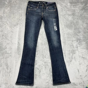 American Eagle Damenjeans 4 lang Boot Cut Skinny Kick Low Rise Stretch neu mit Etikett - Bild 1 von 8