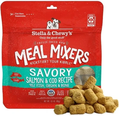 Stella & Chewy's Freeze-Dried Raw Salmon & Cod Meal Mixers- Dog Food Topper