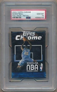2003/04 TOPPS CHROME BASKETBALL FOIL RETAIL SEALED PACK SP PSA 10 GEM MINT - Picture 1 of 2