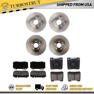 Rotores de freno delanteros y traseros originales pastillas de freno para Mercedes-Benz E320 1998-2003 3,2 L Foto 1 de 4