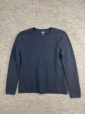 Suéter Lands End para mujer mediano azul marino 100 % cachemir cuello redondo Foto 1 de 4