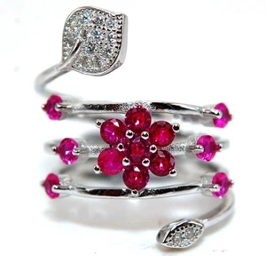 1CT Treated Ruby & Topaz 925 Genuine Sterling Silver Ring Jewelry Sz 7 MM3-5 - Picture 1 of 3