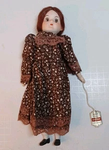 Bambola vintage Wupper Bisque China porcellana dipinta a mano capelli veri - Foto 1 di 5