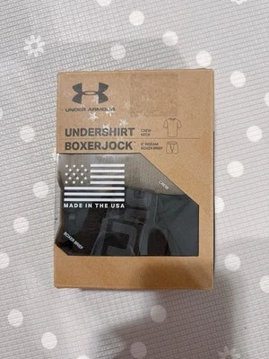 Under  Armour Crew Undershirt Boxerjock 6" Set Black Tan USA Flag Men M 1326943 - Image 1 of 4