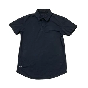 BYLT Shirt Herren Medium Polo Schwarz Drop Cut Lux Stealth Performance Stretch - Bild 1 von 9