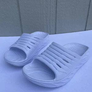 Hoka  One One ORA Recovery Slides Sandal Mens size 8 / W 10 Light blue Slip On - Picture 1 of 7