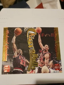 1996-97 Stadium Club Fusion Michael Jordan #F1 Scottie Pippen #F9 Die Cut Set! - Foto 1 di 23
