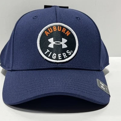Auburn Tigers Under Armour Blitzing Fitted Cap Size L/XL Navy Blue UPF 50 New - Image 1 of 4