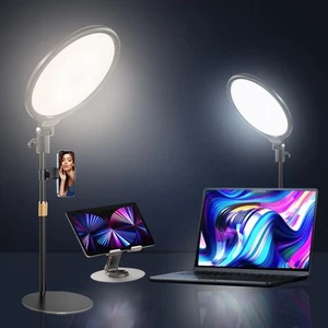 10.2” Ring Light for Desk with Stand, Full Screen Zoom Lighting for Computer,... - Picture 1 of 9
