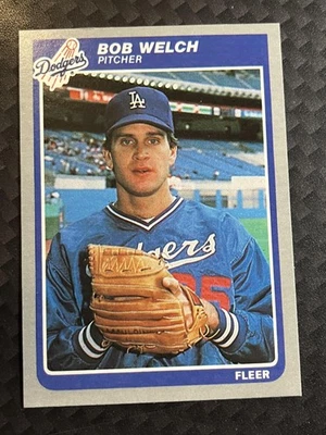 Bob Welch #388 1985 Fleer Los Angeles Dodgers - Image 1 of 2
