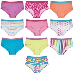Girls 100% Cotton Colorful Boyshorts Panties Tagless Underwear (Pack of 10), ... - Picture 1 of 3
