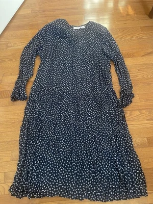 Vintage Elisabeth Liz Claiborne Floral Dress 16 18 Prairie Cottagecore ~ USA - Image 1 of 4