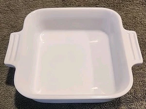 Plato para hornear de gres cuadrado pequeño blanco Le Creuset 12-48 con asas 5,5" LEER - Imagen 1 de 7