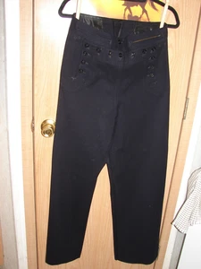 Vintage Marine Matrosenhose 13 Knöpfe vorne Ösenbänder hinten 30 x 30 - Bild 1 von 7