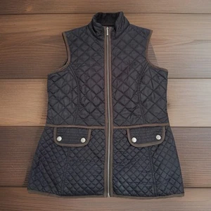 JEEP Brown Quilted Zip Up Body Warmer Vest Jacket-Comfy-Casual-Size M - Picture 1 of 15