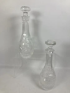VINTAGE Irish Pair Of Waterford Crystal Decanter W/Stopper 11" Tall Ireland - Picture 1 of 23