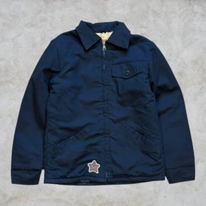 Vintage 70s 80s Work King Canada Made Workwear Jacket Canvas Fleece Mens Small - Picture 1 of 5