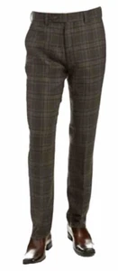 NWOT Black Brown 1826 Plaid Wool Dress Pants  W32  L34 - Picture 1 of 4